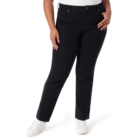 Gloria Vanderbilt Amanda Embellished Jeans, Size 24W, High Rise, Straight Leg - Picture 1 of 5